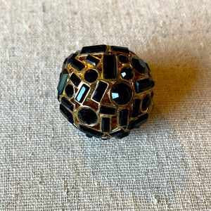 Henri Bendel crystal bubble cocktail ring size 7